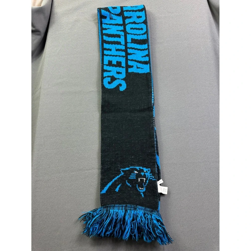 Forever‎ Collectibles Carolina Panthers NFL Knit Scarf Blue Black STA1015-00006